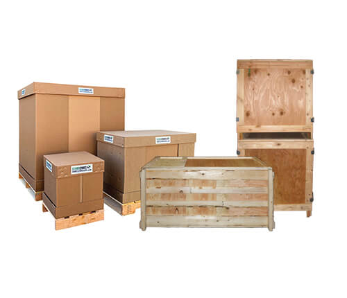 Image of varied wood crates